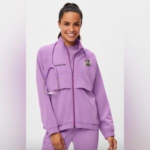 Figs Sydney Scrub Jacket Lavender Dew